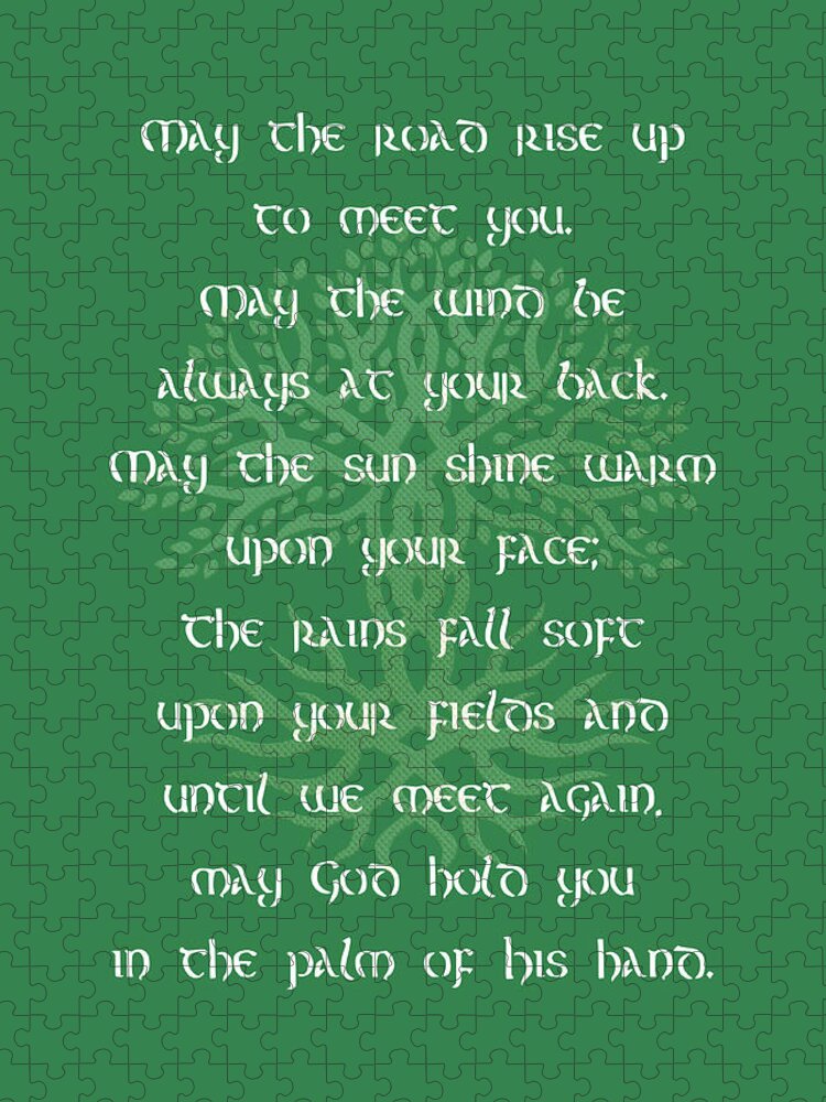Irish Blessing Jigsaw Puzzle featuring the photograph An Old Irish Blessing 2 by HH Photography of Florida