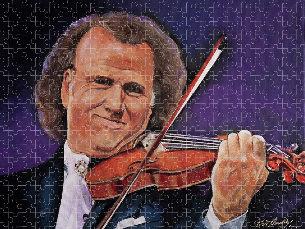 Andre Rieu Jigsaw Puzzle featuring the painting Andre Rieu by Bill Dunkley