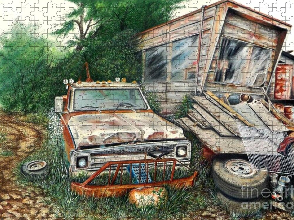 Junk Jigsaw Puzzle featuring the drawing Another Man's Treasure by David Neace