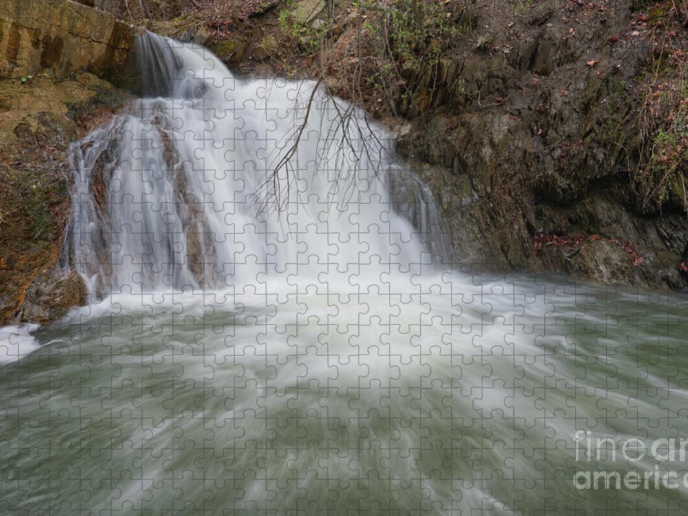 Triple Falls Jigsaw Puzzle featuring the photograph Another Waterfall On Bruce Creek 5 by Phil Perkins