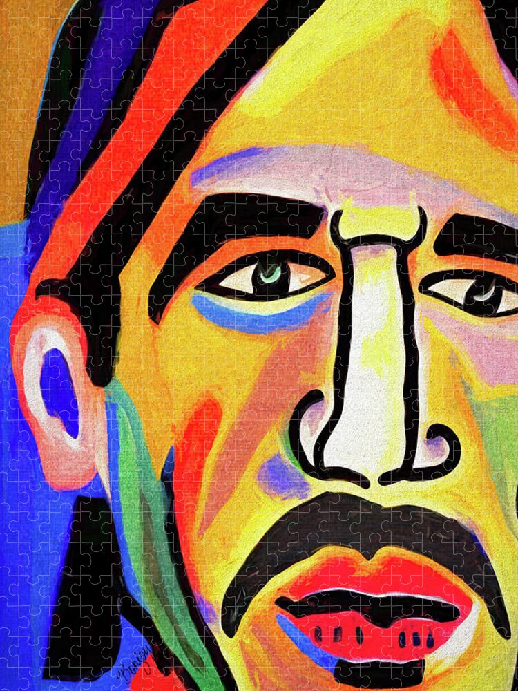 Anthony Jigsaw Puzzle featuring the digital art Anthony Kiedis by Bonny Puckett