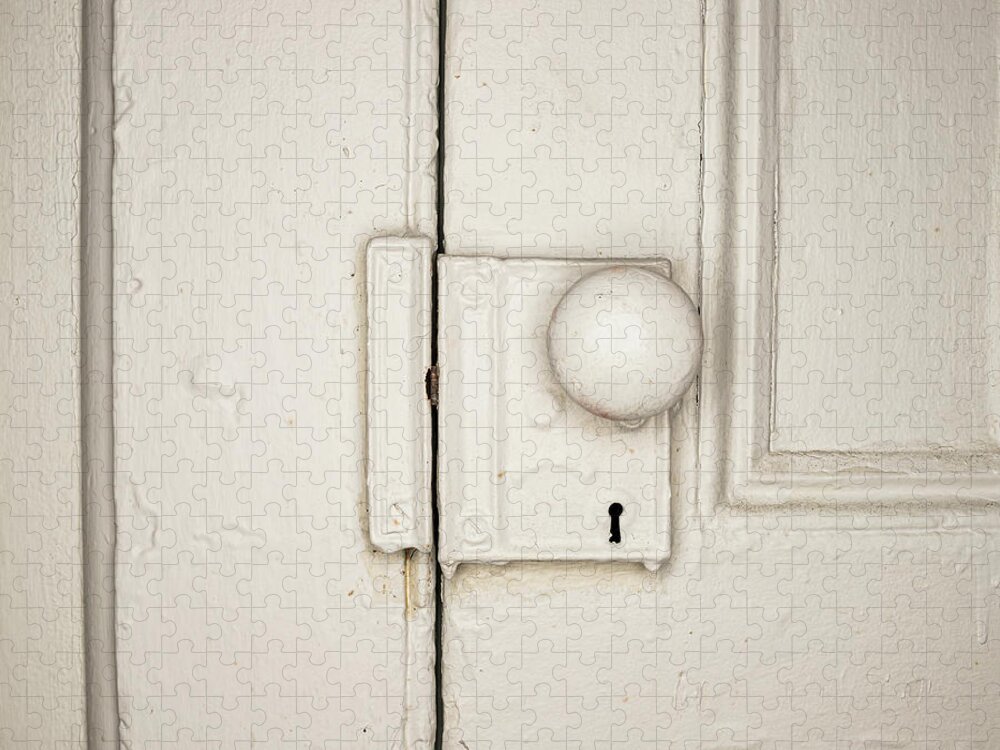Door Jigsaw Puzzle featuring the photograph Antique Door Knob 4 by Amelia Pearn