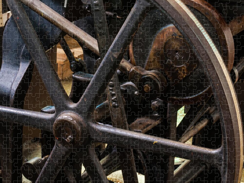 Cleveland Jigsaw Puzzle featuring the photograph Antique Press by Stewart Helberg