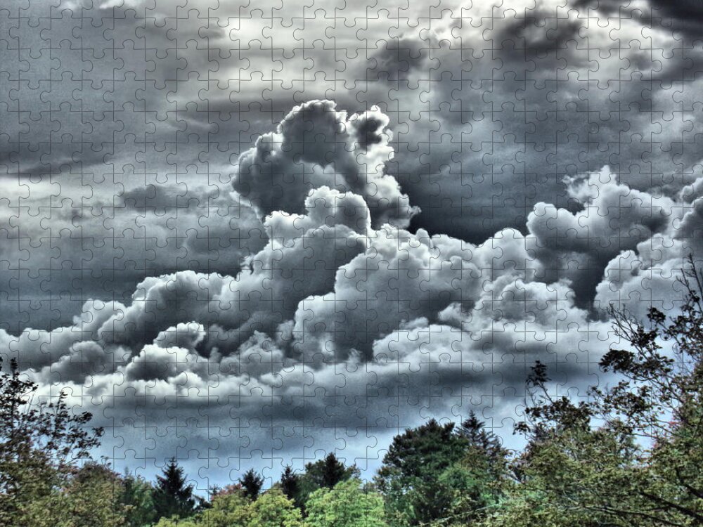 Clouds Jigsaw Puzzle featuring the photograph Approaching Rainstorm by Christopher Reed