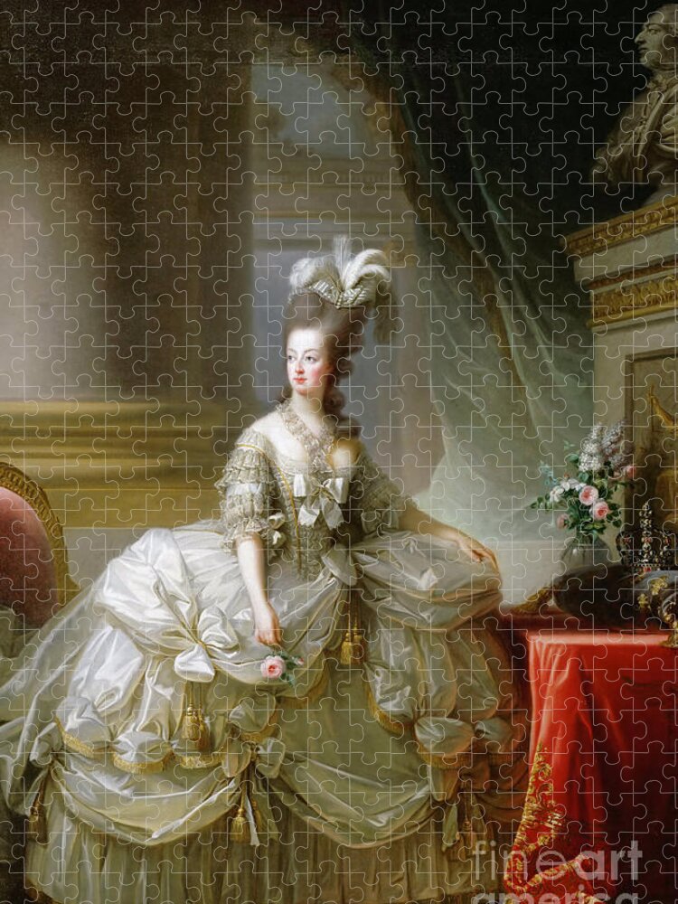 Portrait Jigsaw Puzzle featuring the painting Archduchess Marie Antoinette by Elisabeth Louise Vigee-Lebrun