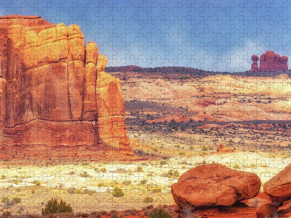 Landscape Jigsaw Puzzle featuring the photograph Arches Landscape by Marc Crumpler
