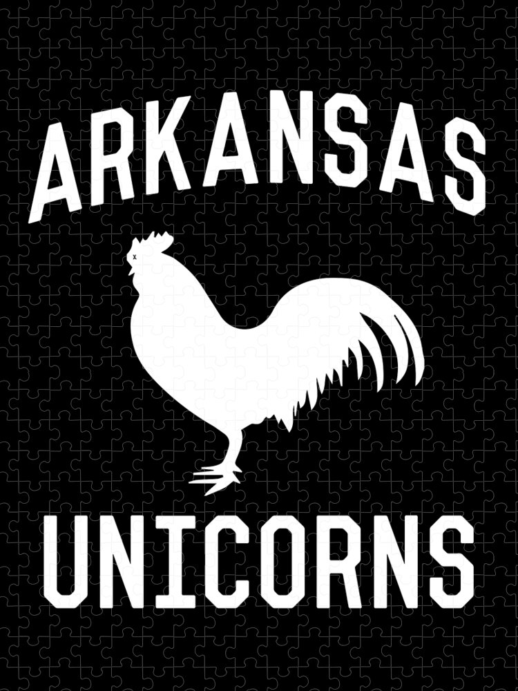 Funny Jigsaw Puzzle featuring the digital art Arkansas Unicorns by Flippin Sweet Gear