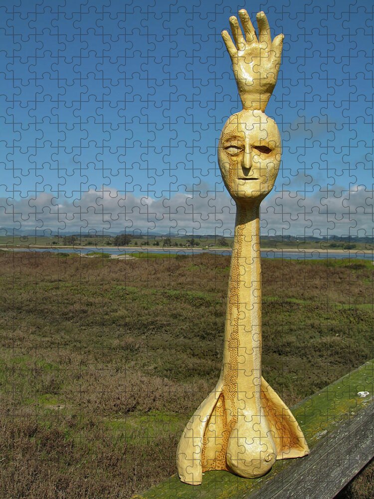 Elkhorn Slough Jigsaw Puzzle featuring the photograph Art Bomb at Elkhorn Slough by Lorena Cassady