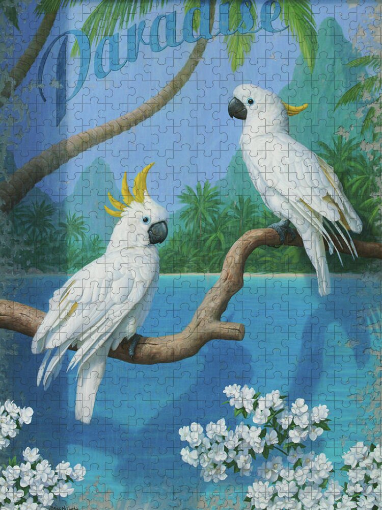Postcard Jigsaw Puzzle featuring the painting South Seas by Brian McCarthy