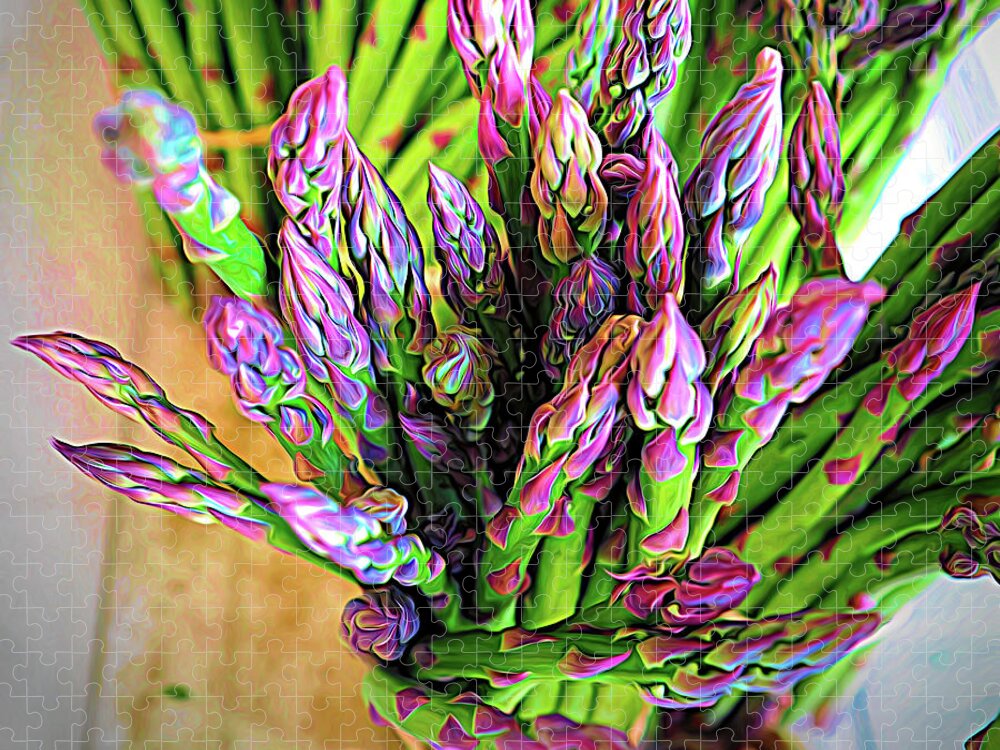 Asparagus Jigsaw Puzzle featuring the photograph Asparagus Expressionism by Bill Swartwout