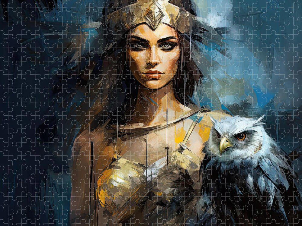 Athena Jigsaw Puzzle featuring the photograph Athena by Lourry Legarde