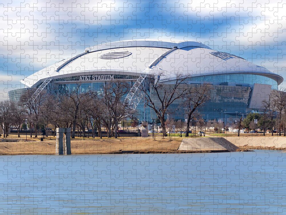 Att Jigsaw Puzzle featuring the photograph ATT Stadium 3 by Ricky Barnard