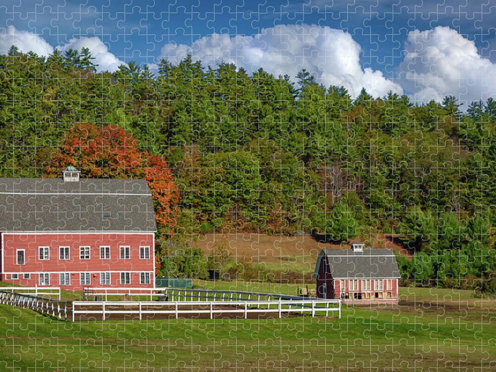 Barns Jigsaw Puzzle featuring the photograph Auburn Barn 9209 by Guy Whiteley