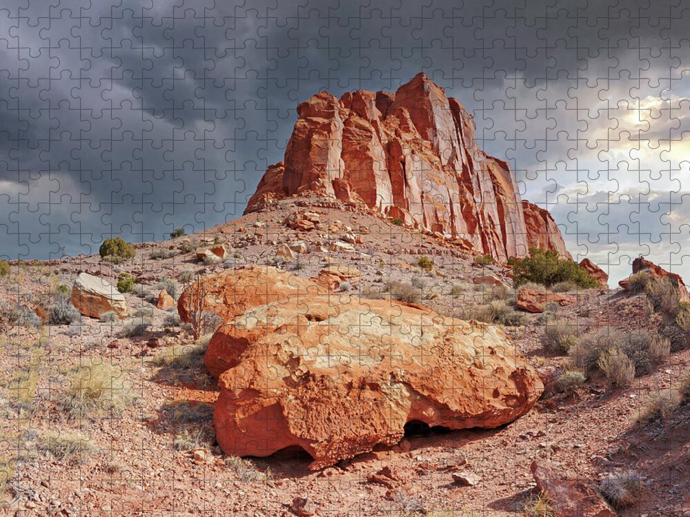  Jigsaw Puzzle featuring the photograph August 2023 Stormclouds over Capital Reef by Alain Zarinelli