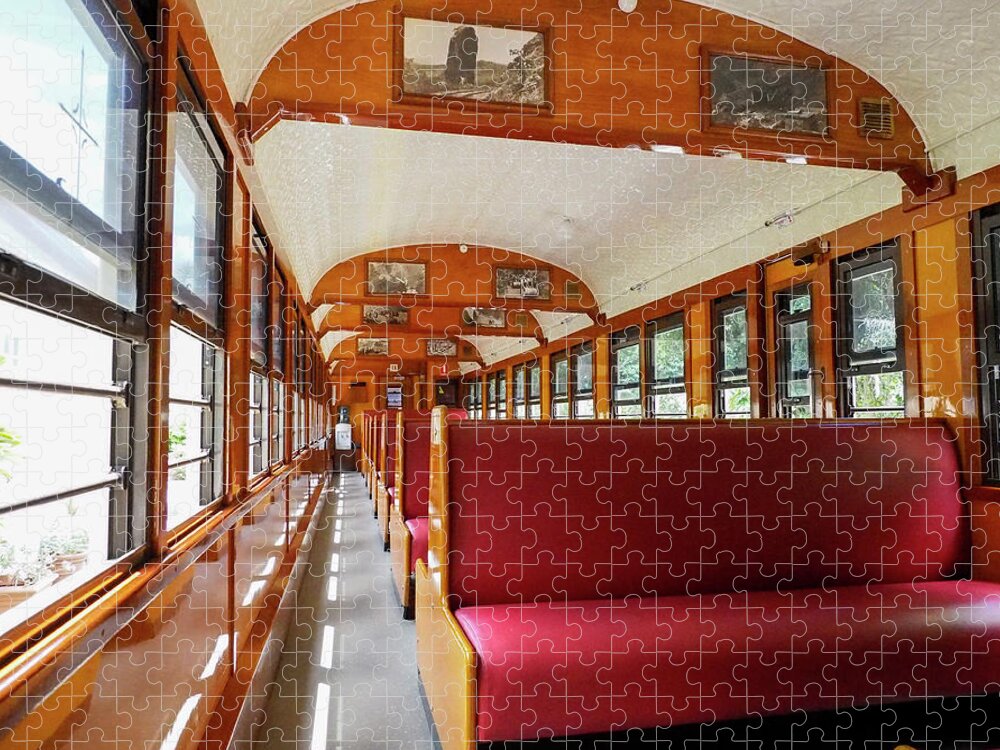 2019 Jigsaw Puzzle featuring the photograph Australian scenic railway car by Deidre Elzer-Lento