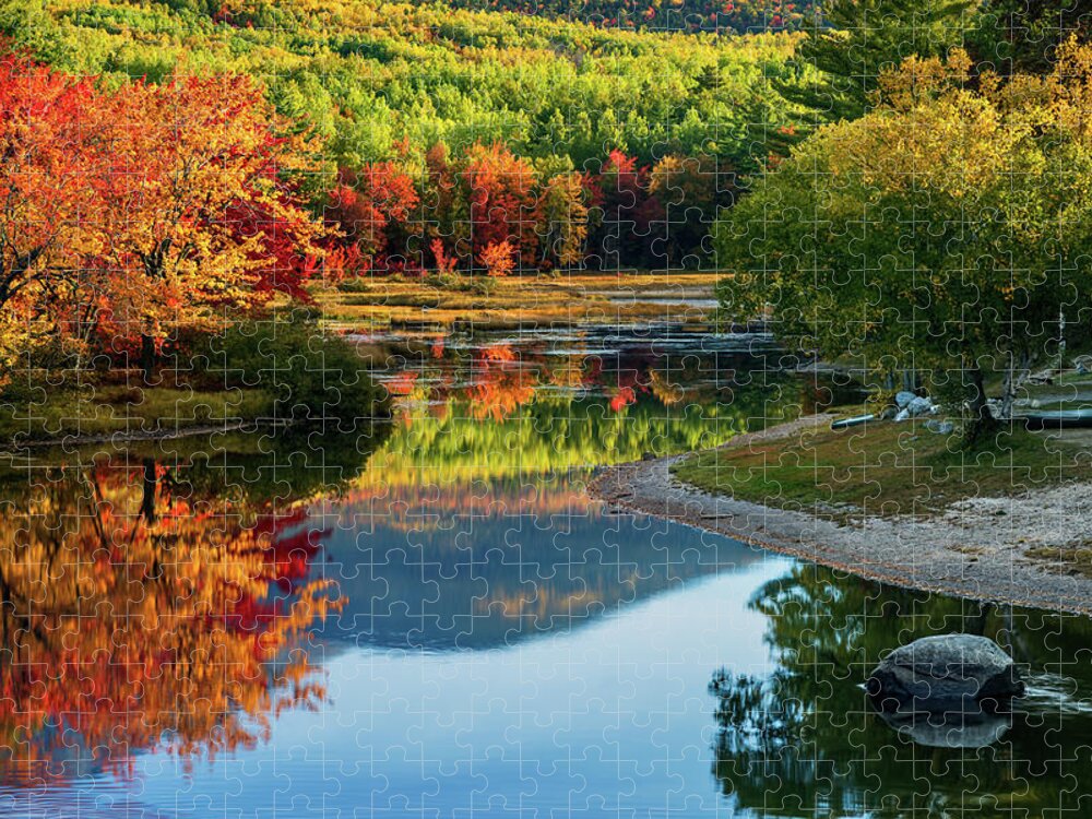 Maine Jigsaw Puzzle featuring the photograph Autumn Colors 34a2784 by Greg Hartford