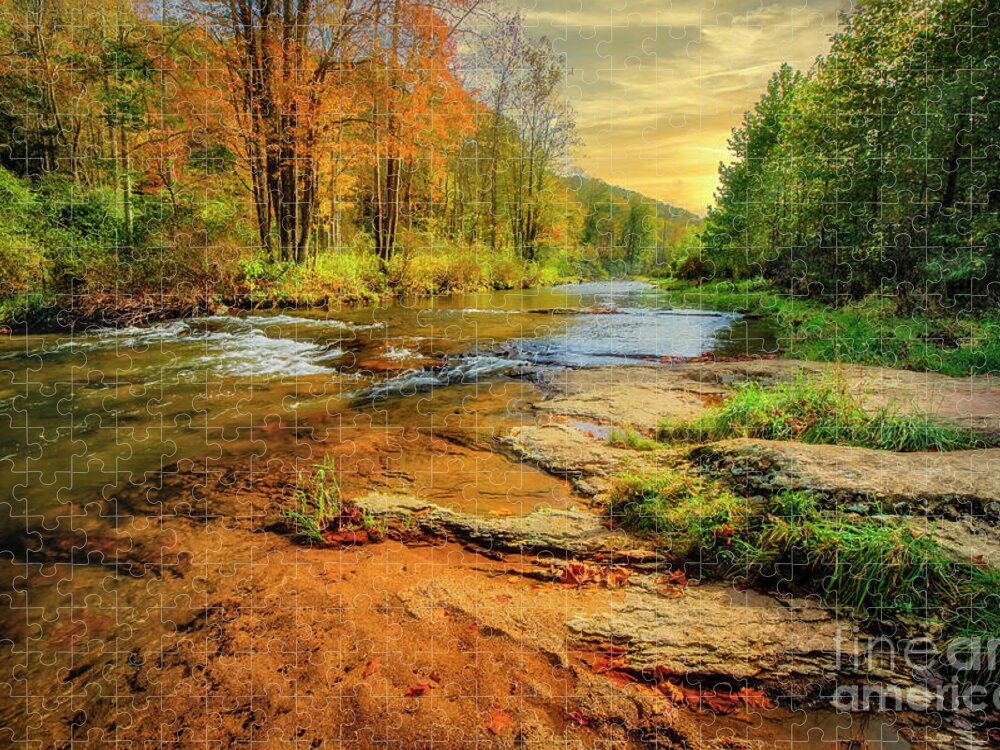 Elk River Jigsaw Puzzle featuring the photograph Autumn on Elk River by Shelia Hunt