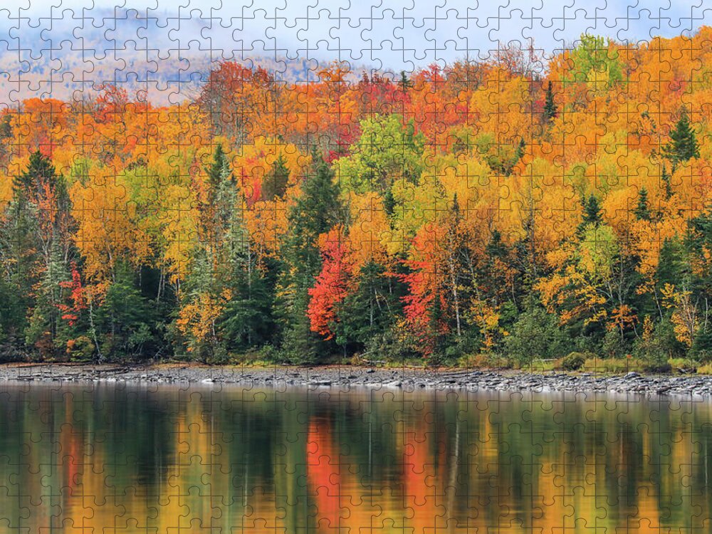 Kokadjo Maine Jigsaw Puzzle featuring the photograph Autumn Reflections In Kokadjo by Dan Sproul