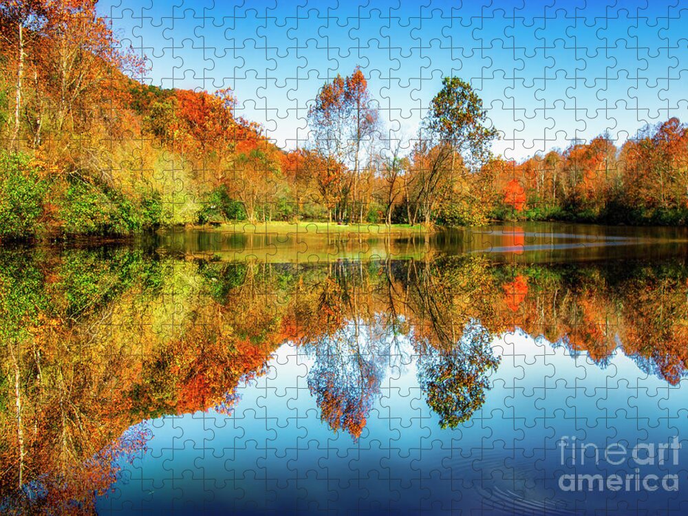 Autumn Jigsaw Puzzle featuring the photograph Autumn Reflections by Shelia Hunt