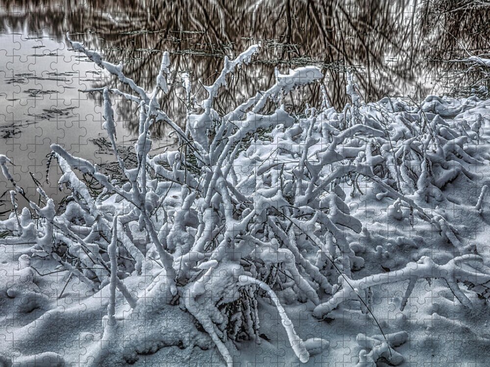 Autumn Snow Jigsaw Puzzle featuring the photograph Autumn snow #j3 by Leif Sohlman