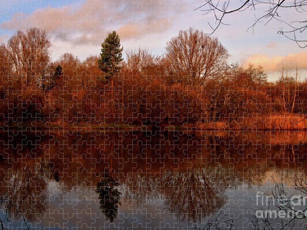 Landscape Jigsaw Puzzle featuring the photograph Autumn Symmetry by Baggieoldboy