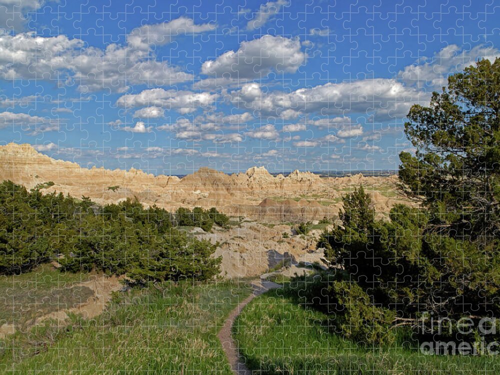Badlands Jigsaw Puzzle featuring the photograph Badlands South Dakota by Natural Focal Point Photography