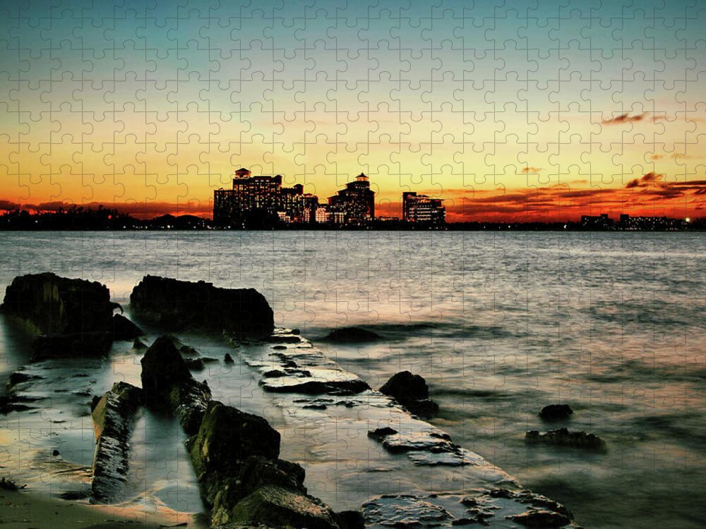 Sunset Jigsaw Puzzle featuring the photograph Baha Mar Sunset by Montez Kerr