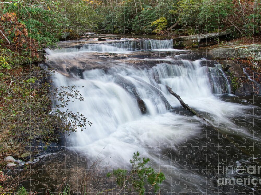 Cherokee National Forest Jigsaw Puzzle featuring the photograph Bald River Falls 35 by Phil Perkins