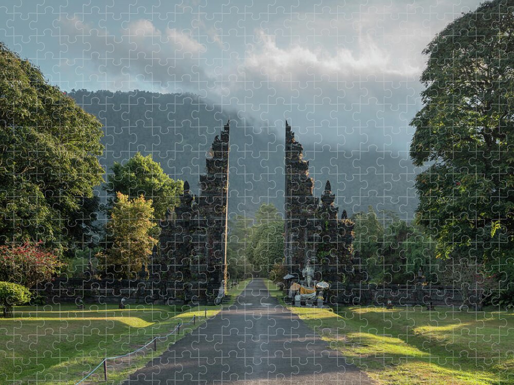 Gate Jigsaw Puzzle featuring the photograph Balinese gate by Anges Van der Logt