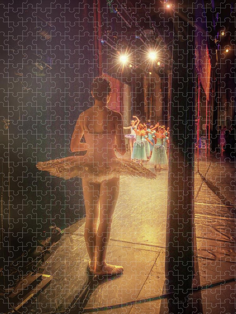 Ballerina Jigsaw Puzzle featuring the photograph Ballerina Waiting to Go by Craig J Satterlee