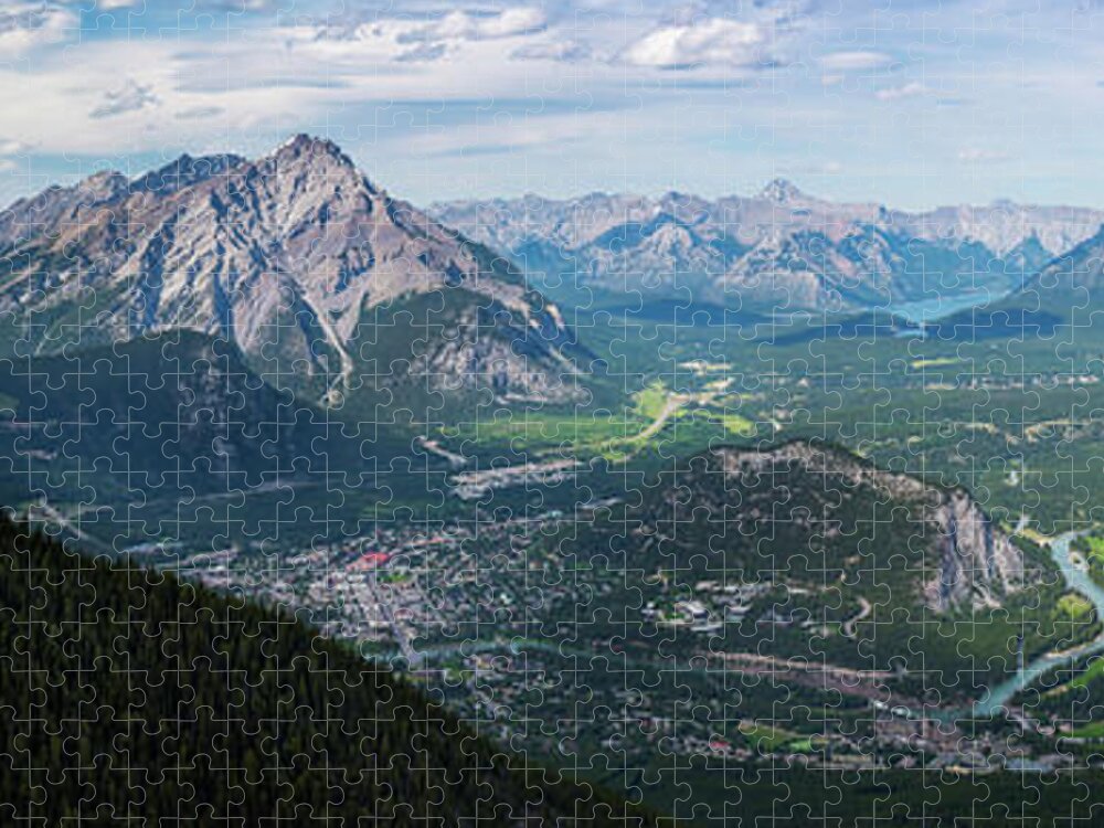 Banff Jigsaw Puzzle featuring the photograph Banff From Sulphur Mountain by Owen Weber