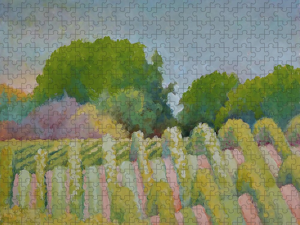 Blue Ridge Jigsaw Puzzle featuring the painting Barboursville Vineyards 1 by Catherine Twomey