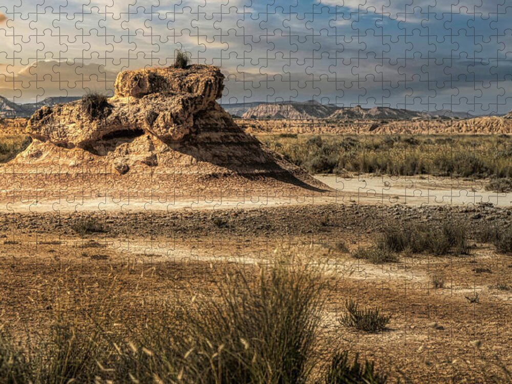 Landscape Jigsaw Puzzle featuring the photograph Bardena Blanca - Bardenas Reales by Micah Offman