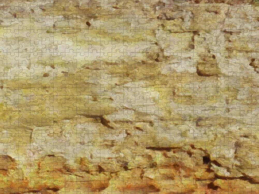 Bark Jigsaw Puzzle featuring the mixed media Bark Texture by Christopher Reed