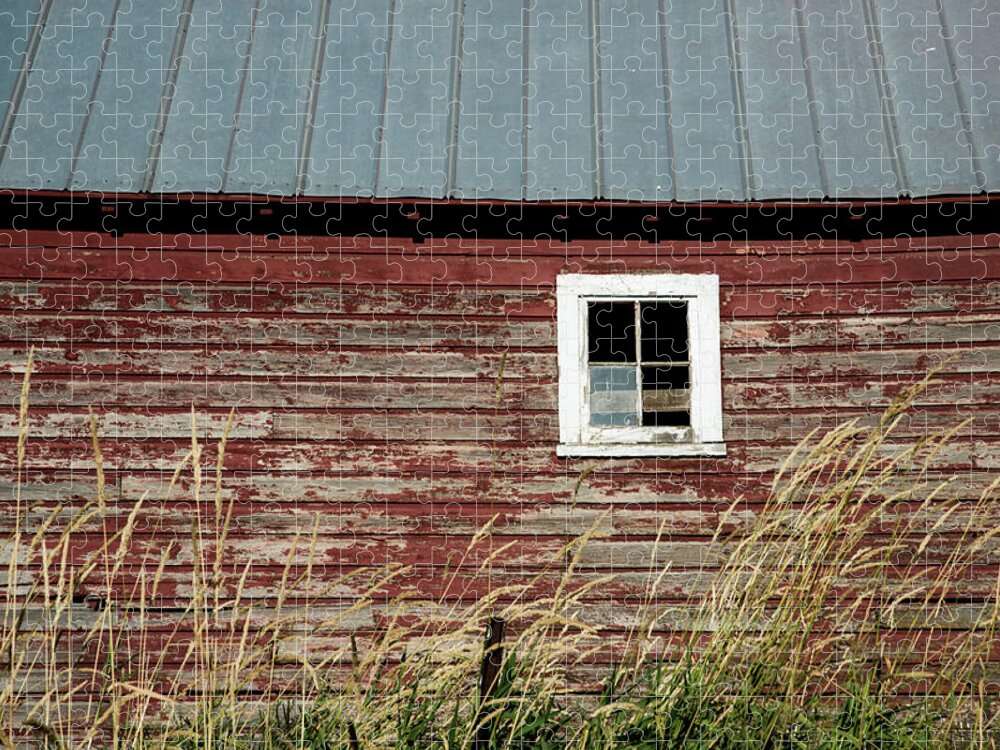 Farm Jigsaw Puzzle featuring the photograph Barn Window by Connie Carr