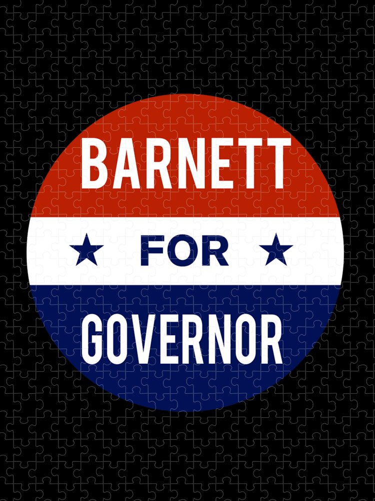 Election Jigsaw Puzzle featuring the digital art Barnett For Governor by Flippin Sweet Gear