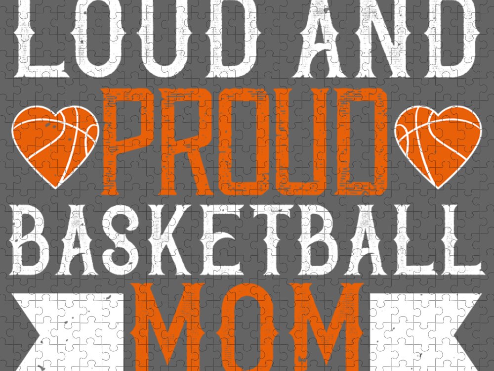 Basketball Jigsaw Puzzle featuring the digital art Basketball Gift Loud And Proud Basketball Mom by Jeff Creation