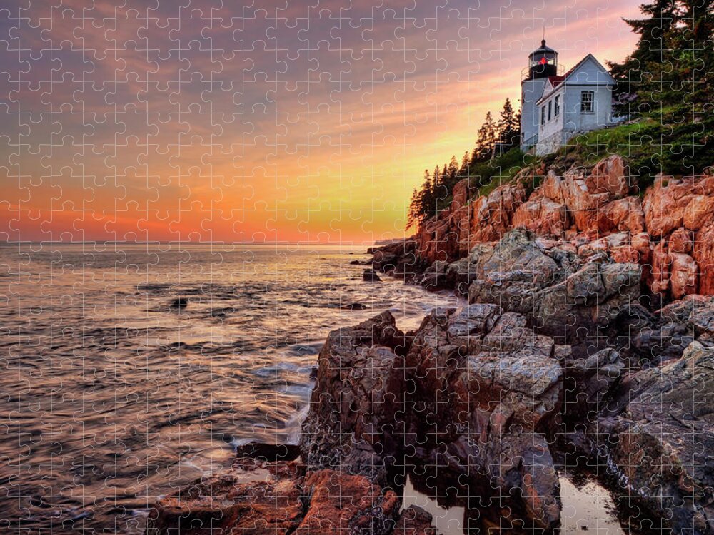Acadia National Park Jigsaw Puzzle featuring the photograph Bass Harbor 0174 by Greg Hartford