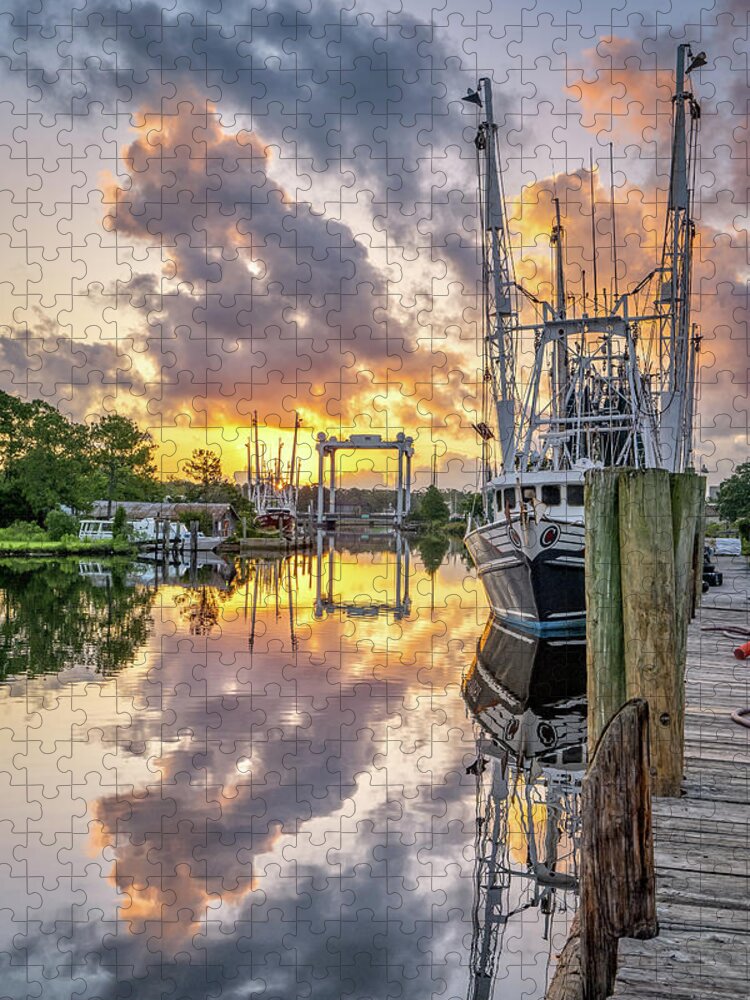 Bayou Jigsaw Puzzle featuring the photograph Bayou Sunrise 2, 5/28/21 by Brad Boland