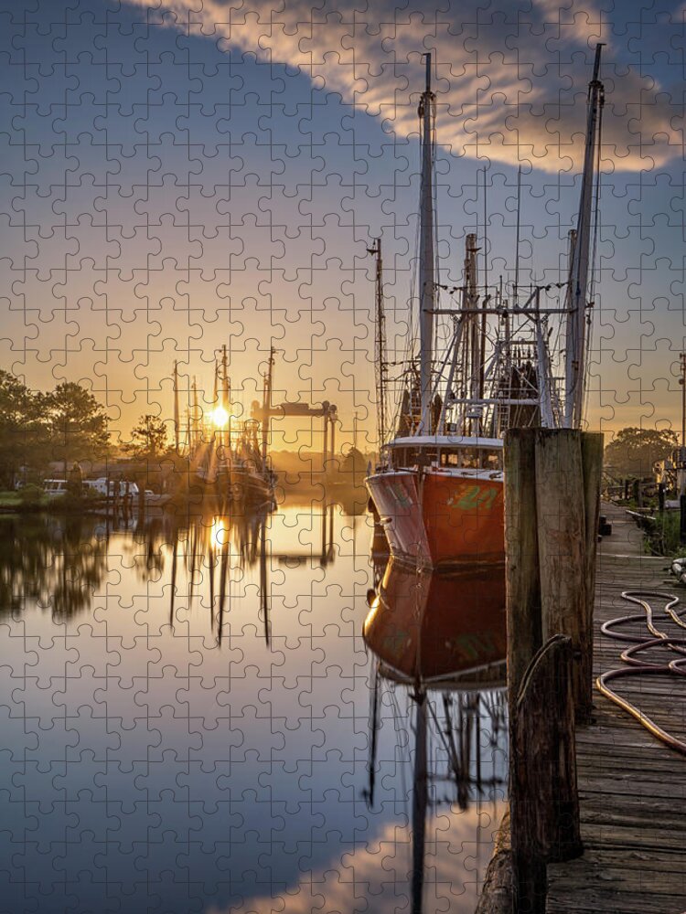 Sunrise Jigsaw Puzzle featuring the photograph Bayou Sunrise, 7.6.22 by Brad Boland