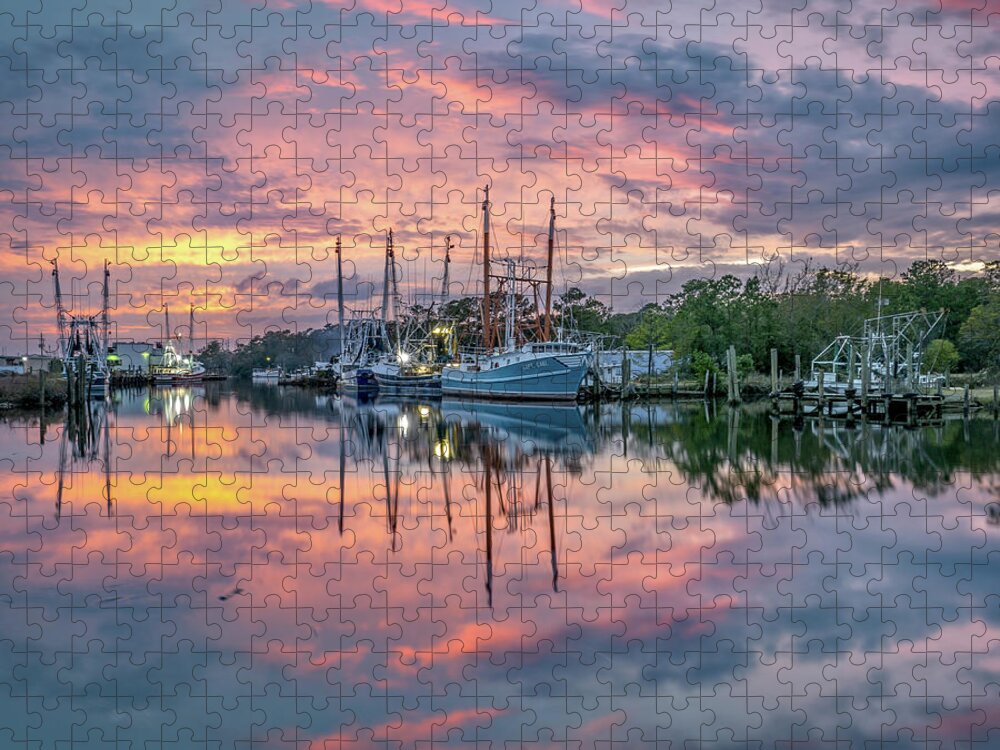 Bayou Jigsaw Puzzle featuring the photograph Bayou Sunset 2, 11/6/20 by Brad Boland