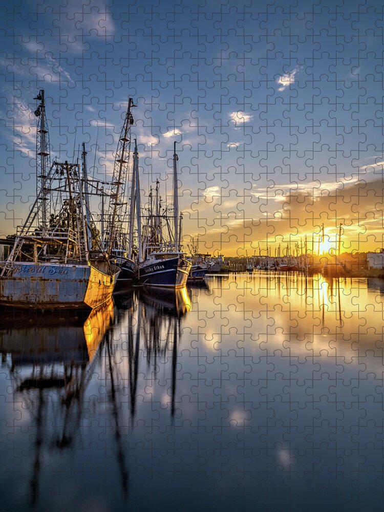 Sunset Jigsaw Puzzle featuring the photograph Bayou Sunset, 9.13.22 v2 by Brad Boland
