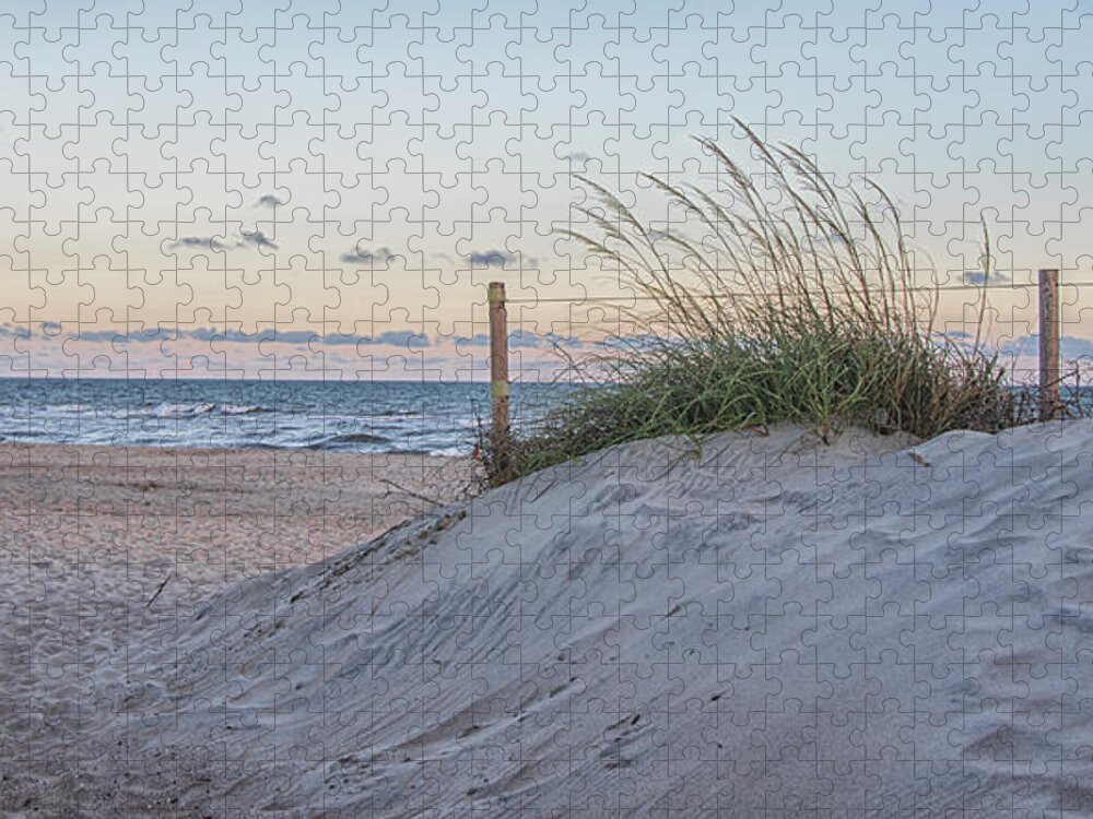 Beach Jigsaw Puzzle featuring the photograph Beach Access at Atlantic Beach North Carolina by Bob Decker