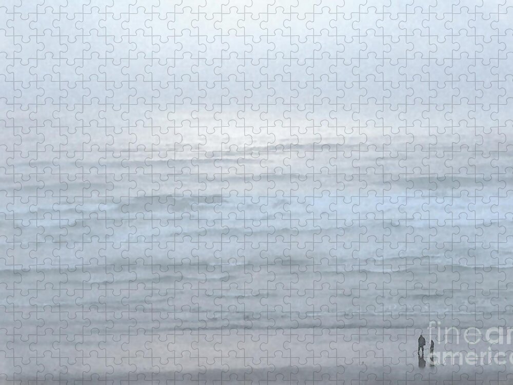 Coastal Jigsaw Puzzle featuring the digital art Beach Tranquility by Kirt Tisdale
