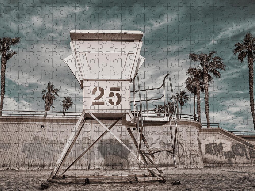 Lifeguard Tower Jigsaw Puzzle featuring the photograph Beach Vibes 5 by Carmen Kern