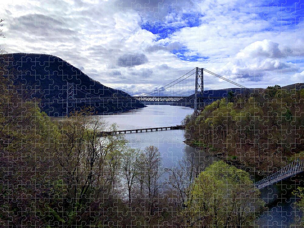 Scenic Jigsaw Puzzle featuring the photograph Bear Mountain Bridge by Jim Feldman