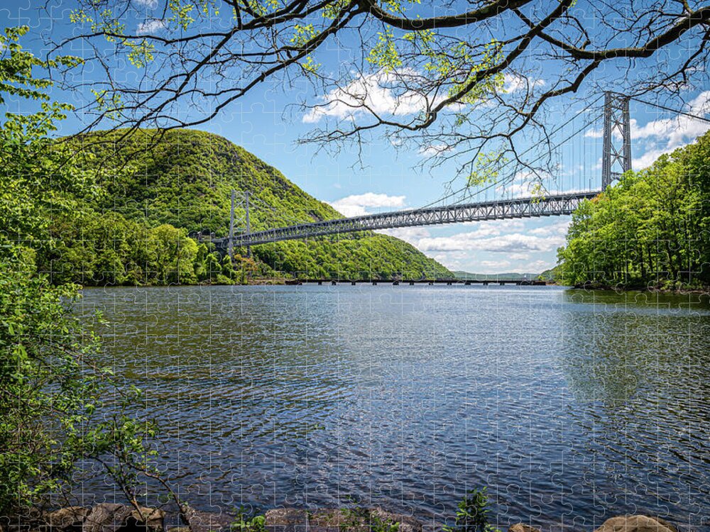 Bear Mountain Bridge Jigsaw Puzzle featuring the photograph Bear Mountain Bridge Over the Hudson by Frank Mari