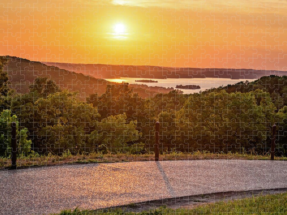 Branson Missouri Jigsaw Puzzle featuring the photograph Beautiful Evening Overlooking Table Rock Lake - Missouri by Gregory Ballos