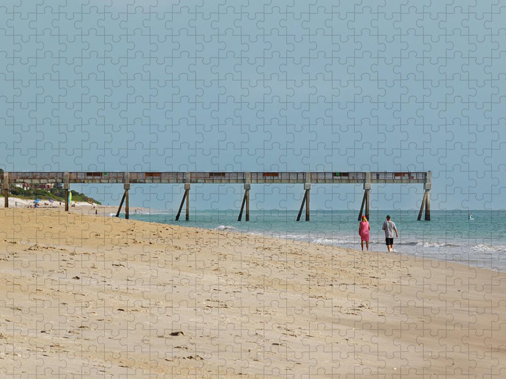 Beach Jigsaw Puzzle featuring the photograph Beautiful Morning by Les Greenwood