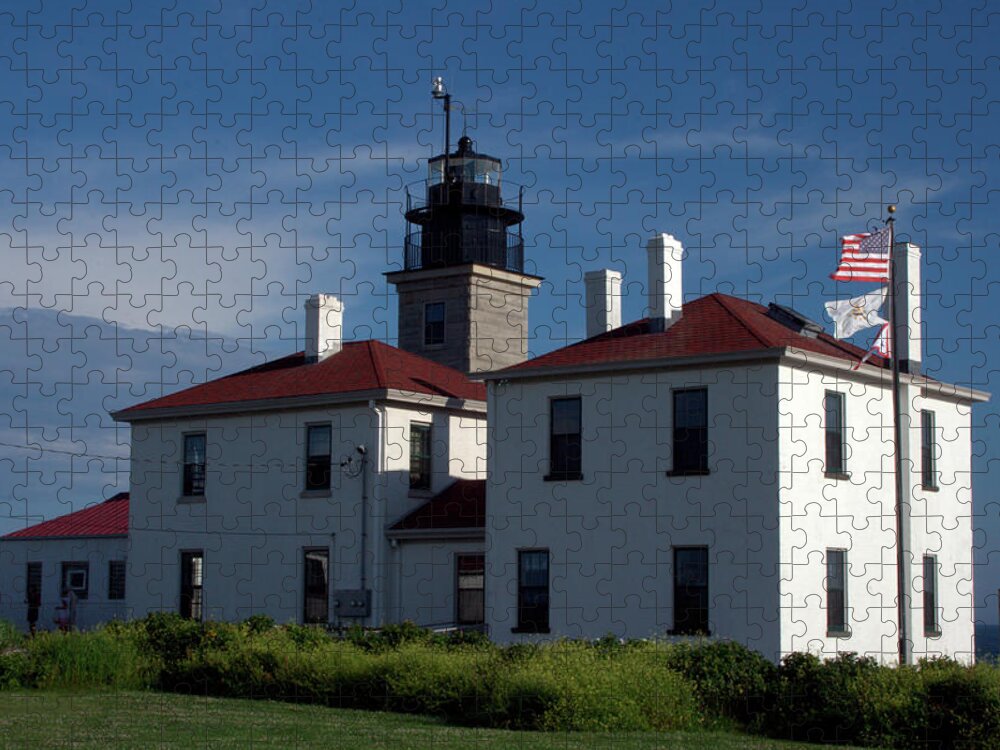 Lighthouse Jigsaw Puzzle featuring the photograph Beavertail Lighthouse by Jim Feldman